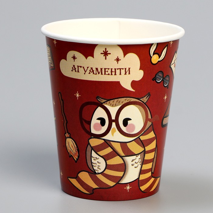 Стакан бумажный «Совушка», 250 мл, в наборе 6 шт. 9820464