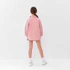 Костюм для девочки (рубашка и шорты) MINAKU, цвет пудрово-розовый, рост 122-128 см - Фото 4