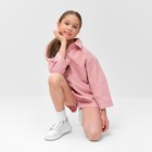 Костюм для девочки (рубашка и шорты) MINAKU, цвет пудрово-розовый, рост 134-140 см - Фото 6