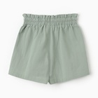 Костюм для девочки (рубашка и шорты) MINAKU, цвет оливковый, рост 146-152 см - фото 807873439