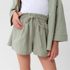 Костюм для девочки (рубашка и шорты) MINAKU, цвет оливковый, рост 146-152 см - фото 805717594