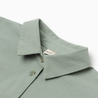 Костюм для девочки (рубашка и шорты) MINAKU, цвет оливковый, рост 146-152 см - фото 806050097