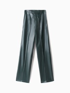 Брюки женские из экокожи MINAKU: Eco leather, зелёные, размер 48 - Фото 13