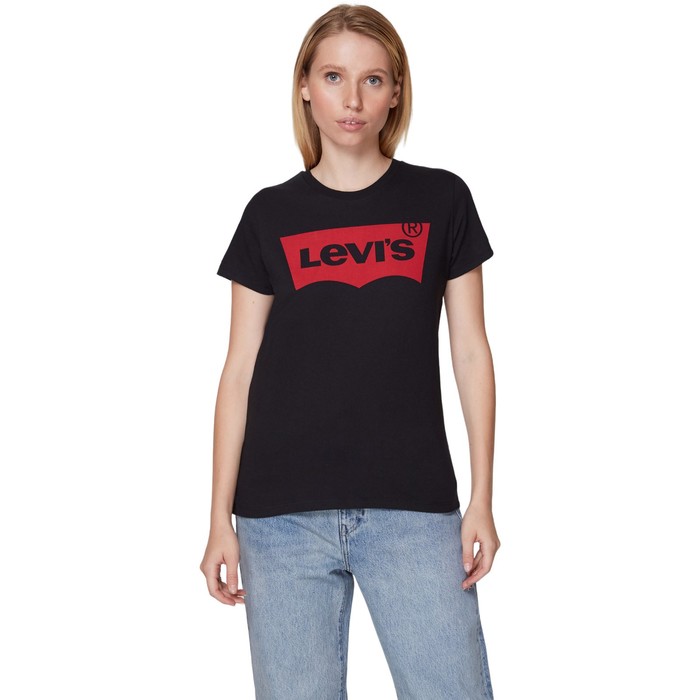 Футболка женская Levi`s THE PERFECT TEE MINERAL BLACK, размер L - Фото 1