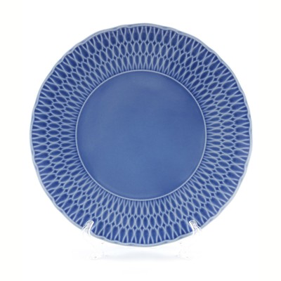 Блюдо круглое Cmielow София «Синяя глазурь», d=32 см