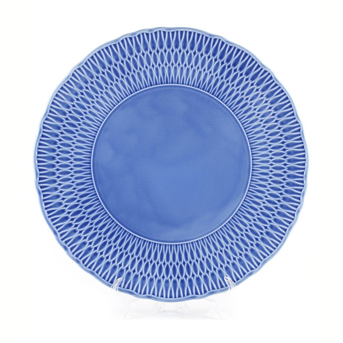 Тарелка плоская Cmielow София «Синяя глазурь», d=28 см