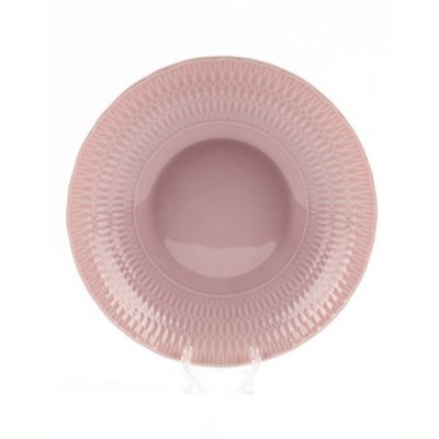 Тарелка глубокая Cmielow София «Розовая глазурь», d=22 см