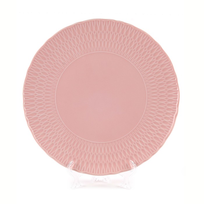 Тарелка плоская Cmielow София «Розовая глазурь», d=21 см - Фото 1