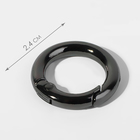 Кольцо-карабин, d = 16/24 мм, толщина - 4 мм, 5 шт, цвет чёрный никель - Фото 2