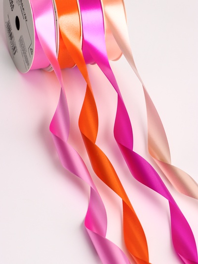 Лента упаковочная для декора и подарков, розовый МИКС, 2 см × 45 м