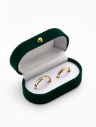 Футляр бархатный под серьги/ кольца/запонки, «Овал вытянутый» 7.5×4, цвет зелёный, вставка белая - Фото 2