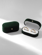 Футляр бархатный под серьги/ кольца/запонки, «Овал вытянутый» 7.5×4, цвет зелёный, вставка белая - Фото 8