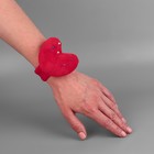 Игольница на браслете «Сердце», 23 × 6 см, цвет красный - Фото 3