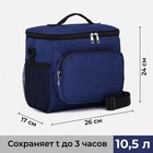 Термосумка на молнии, 10.5 л, синяя - Фото 1