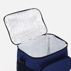 Термосумка на молнии, 10.5 л, синяя - Фото 3