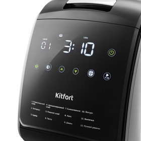 

УЦЕНКА Хлебопечь Kitfort KT-305, 850 Вт, 12 программ, 1000/1250/1500 г, серебристо-чёрная