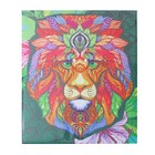 Алмазная мозаика с полным заполнением на подрамнике «Яркий лев», 40 × 50 см - Фото 3