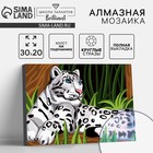 Алмазная мозаика с полным заполнением на подрамнике «Снежный барс», 20 × 30 см - фото 319650732