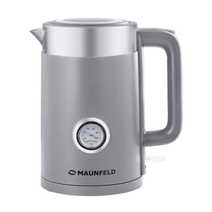 Чайник MAUNFELD MFK-631GR, металл, 1.7 л, 2200 Вт, серый