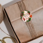 Наклейки бумажные «Новогодний подарок», на подарки, 9 х 16 см (комплект 5 шт) - фото 22402942