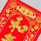 Панно на дверь флок, бумага «Гармония создает богатство», настенный декор, 12×29 см - Фото 2