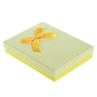 Коробка подарочная "Торжество", цвет жёлтый, 16 х 12 х 3 см - Фото 1