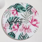 УЦЕНКА Подставка стеклянная для торта вращающаяся Доляна «Тропики», d=32 см ㅤ - Фото 2