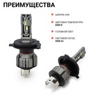 Лампа LED Autoprofi, H4, 12V / 15W, 6000K, 4000 Lm, в наборе 2 шт. - Фото 4