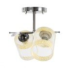 Люстра Светогор "Солнце" 2х60Вт Е27 черный хром - фото 49613892