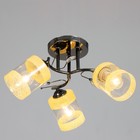 Люстра Светогор "Солнце" 3х60Вт Е27 черный хром 9863806