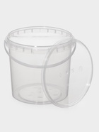Ведро одноразовое с крышкой, пластик, 2 л, d=17.3 см, пищевое, прозрачное - Фото 3