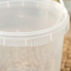 Ведро пластиковое одноразовое с крышкой, 1,5 л, d=14 см, пищевое, прозрачное - Фото 3