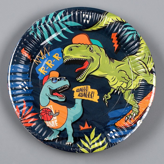 Тарелка бумажная «Джунгли», 18 см, в наборе 6 штук 9820472