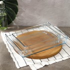 Набор посуды для СВЧ Borcam, стеклянный, 2 предмета: 2.5 л, 4.35 л, 28.7×19.7×6 см, 36.7×25.7×6 см - фото 9605117