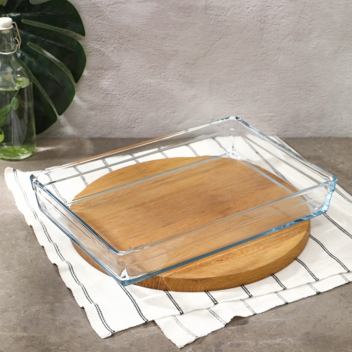 Набор посуды для СВЧ Borcam, стеклянный, 2 предмета: 2.5 л, 4.35 л, 28.7×19.7×6 см, 36.7×25.7×6 см