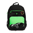 Рюкзак молодёжный 40 х 25 х 13 см, Grizzly, эргономичная спинка, отделение для ноутбука, чёрный/зелёный - Фото 3