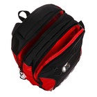 Рюкзак школьный 40 х 27 х 16 см, Grizzly, эргономичная спинка, отделение для ноутбука, чёрный/красный - Фото 14