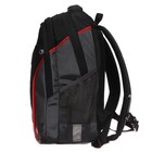 Рюкзак школьный 40 х 27 х 16 см, Grizzly, эргономичная спинка, отделение для ноутбука, чёрный/красный - Фото 7