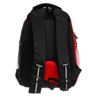 Рюкзак школьный 40 х 27 х 16 см, Grizzly, эргономичная спинка, отделение для ноутбука, чёрный/красный - Фото 8