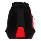 Рюкзак школьный 40 х 27 х 16 см, Grizzly, эргономичная спинка, отделение для ноутбука, чёрный/красный - Фото 9