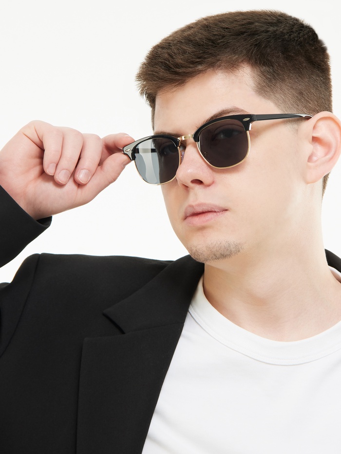 Очки солнцезащитные OneSun, uv 400, дужка 14 см, ширина 14.3 см, линза 4.3×5 см - Фото 1