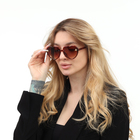 Очки солнцезащитные «OneSun. Сердечки», uv 400, линза 5×6 см, принт леопард - Фото 2