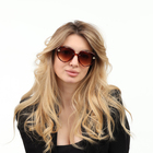 Очки солнцезащитные «OneSun. Сердечки», uv 400, линза 5×6 см, принт леопард - Фото 3