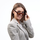 Очки солнцезащитные женские «OneSun. Леопардовый принт», uv 400, линза 3.2×5.2 см, коричневый 9424192