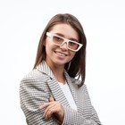 Очки солнцезащитные женские «OneSun. Прямоугольные», uv 400, линза 3.2×5.2 см, белый - Фото 5