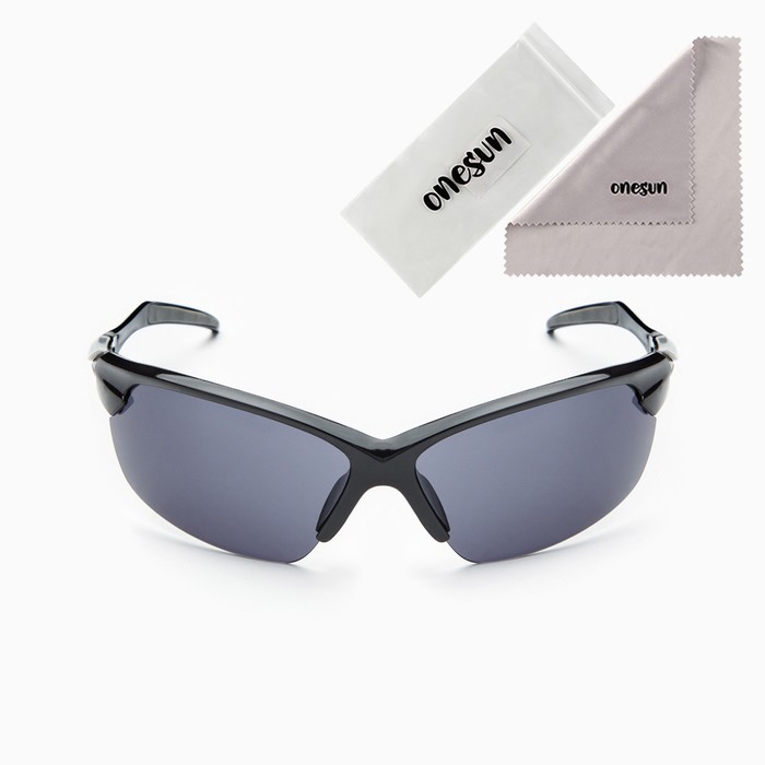 Очки солнцезащитные спортивные OneSun, uv 400, дужка 13 см, ширина 15 см, линза 4×7.2 см - Фото 1