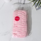 Повязка для умывания из микрофибры Доляна «Бантик», цвет розовый - Фото 4