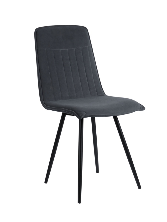 Стул мягкий для кухни «Клик Мебель. Омега», обивка велюр, цвет графит