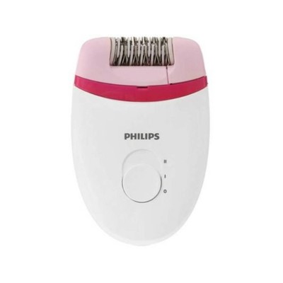 Эпилятор Philips BRE235/00, 2 скорости, 2 насадки, от сети, бело-розовый