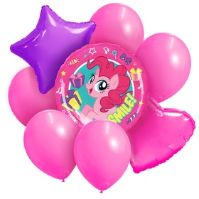 Воздушные шары «Пинки Пай», фольга, латекс, набор из 8 шт., My little pony